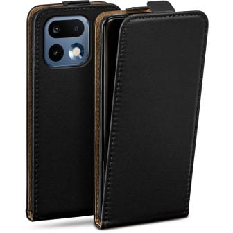 moex moex Flip Case Realme 16 Pro Klapphülle Leder Optik – Tiefschwarz