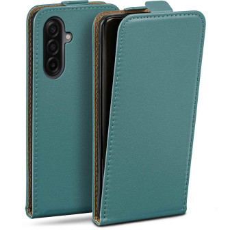 moex Flip Case Samsung Galaxy A17 5G Klapphülle Leder Optik – Petrol