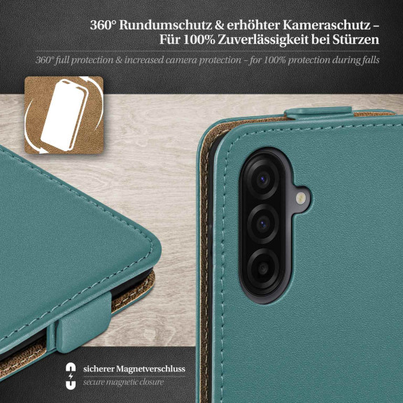 moex Flip Case Samsung Galaxy A17 5G Klapphülle Leder Optik – Weiteres Produktbild 3