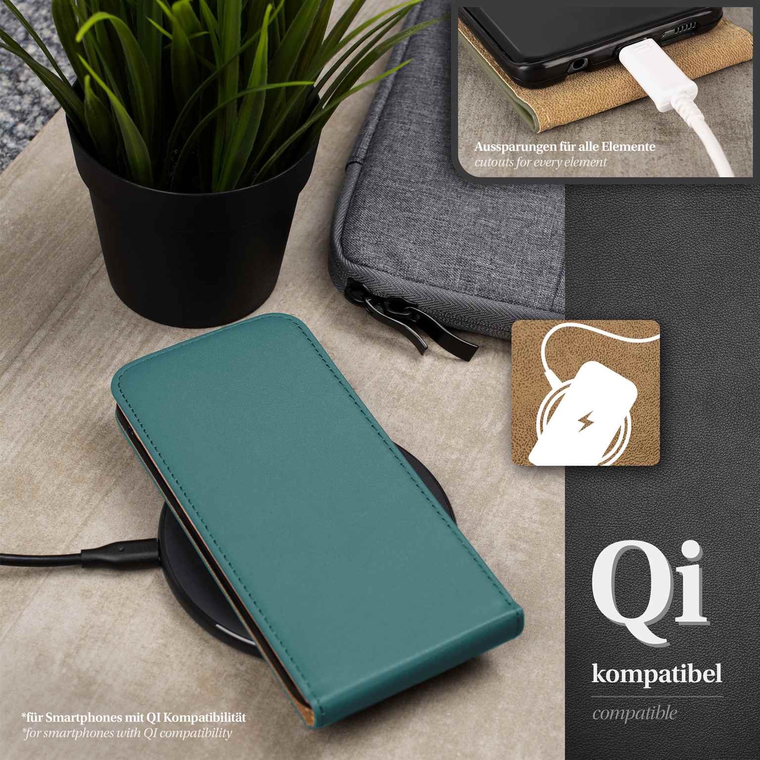 moex Flip Case Samsung Galaxy A17 5G Klapphülle Leder Optik – Weiteres Produktbild 6