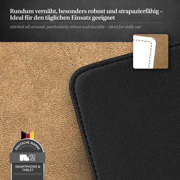 moex Flip Case Samsung Galaxy A17 5G Klapphülle Leder Optik – Weiteres Produktbild 5