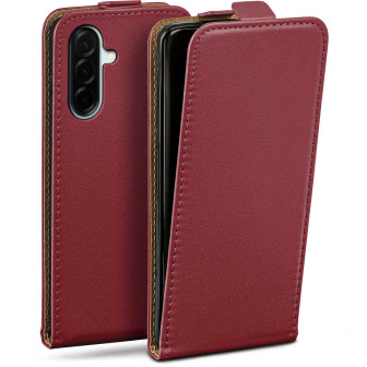 moex Flip Case Samsung Galaxy A57 5G Klapphülle Leder Optik – Bordeaux