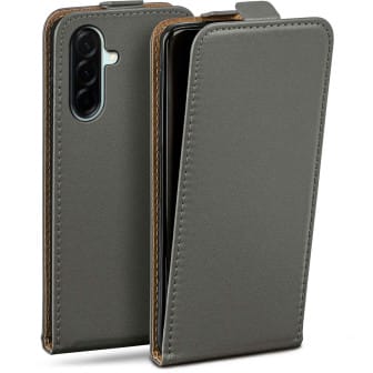 moex Flip Case Samsung Galaxy A57 5G Klapphülle Leder Optik – Graphitgrau moex Flip Case Samsung Galaxy A57 5G Klapphülle Leder Optik – Graphitgrau