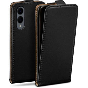 moex Flip Case Samsung Galaxy S25 Edge Klapphülle Leder Optik – Tiefschwarz moex Flip Case Samsung Galaxy S25 Edge Klapphülle Leder Optik – Tiefschwarz