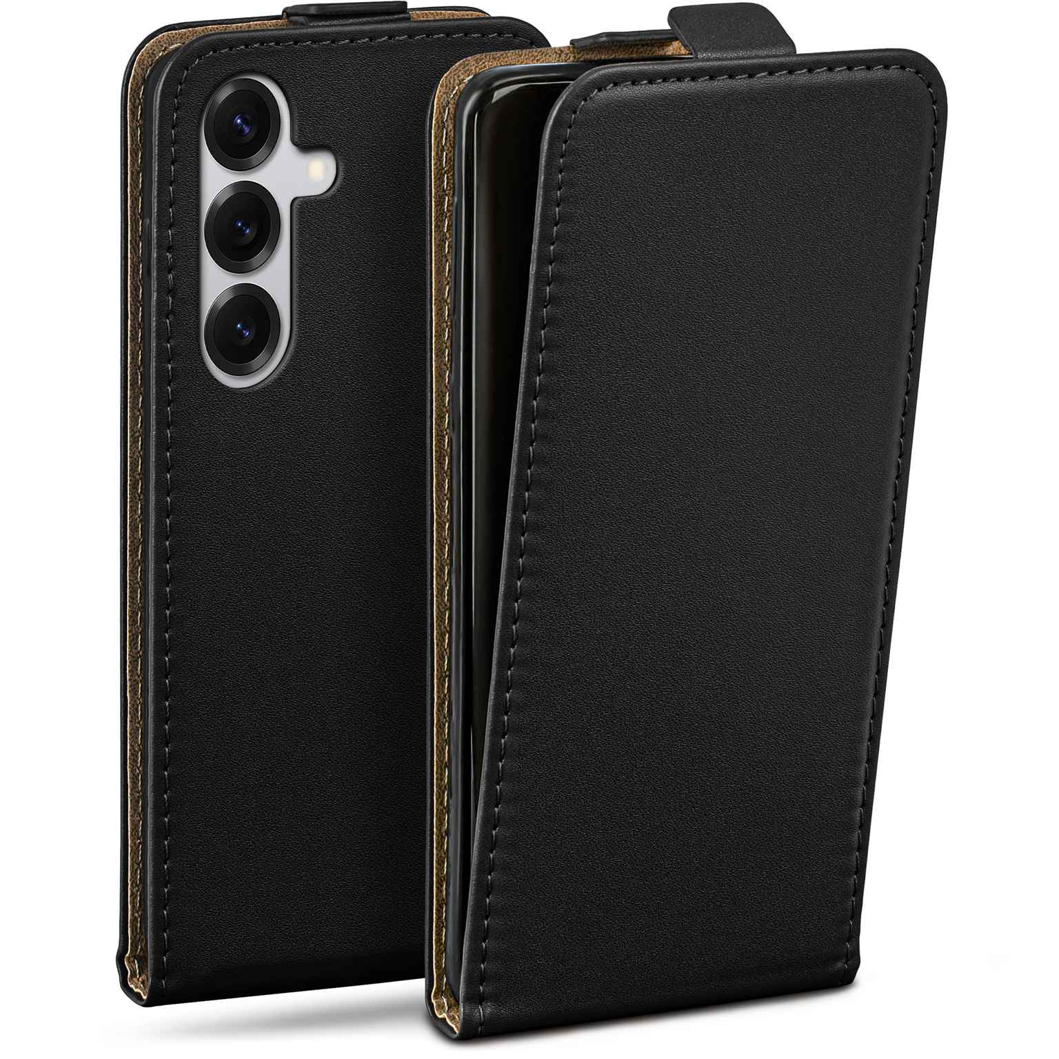 moex Flip Case Samsung Galaxy S25 FE Klapphülle Leder Optik – Weiteres Produktbild 1 moex Flip Case Samsung Galaxy S25 FE Klapphülle Leder Optik – Weiteres Produktbild 1