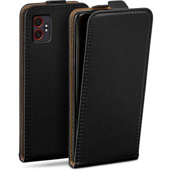 moex Flip Case Samsung Galaxy XCover 7 Pro Klapphülle Leder Optik – Tiefschwarz