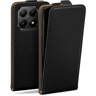 moex moex Flip Case Xiaomi 15T Klapphülle Leder Optik – Tiefschwarz