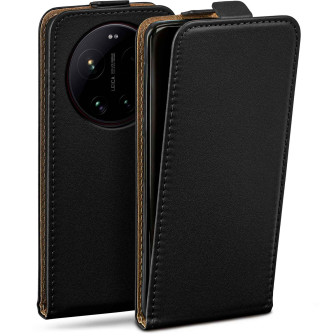 moex moex Flip Case Xiaomi 17 Ultra Klapphülle Leder Optik – Tiefschwarz