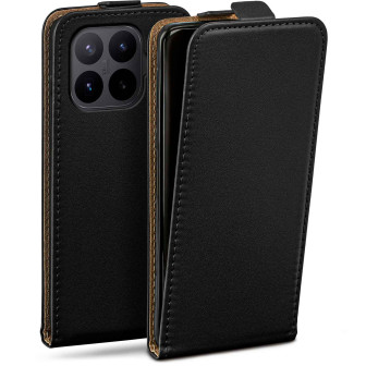 moex Flip Case Xiaomi 17T Pro Klapphülle Leder Optik – Tiefschwarz