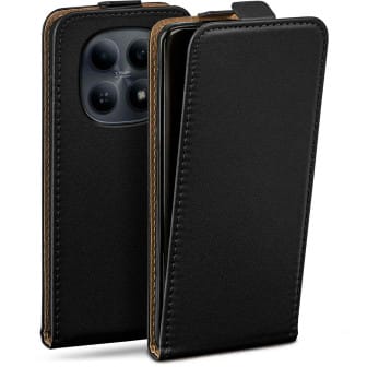 moex moex Flip Case Redmi Note 15 (4G) Klapphülle Leder Optik – Tiefschwarz