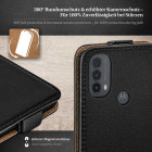 moex Flip Case Motorola Moto E30 Klapphülle Leder Optik – Weiteres Produktbild 3