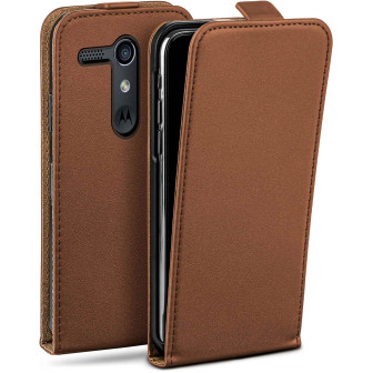 moex Flip Case Motorola Moto G Klapphülle Leder Optik – Umber-Brown moex Flip Case Motorola Moto G Klapphülle Leder Optik – Umber-Brown