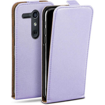 moex Flip Case Motorola Moto G Klapphülle Leder Optik – Violescent moex Flip Case Motorola Moto G Klapphülle Leder Optik – Violescent