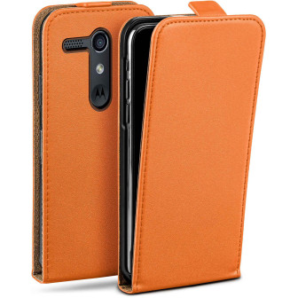 moex moex Flip Case Motorola Moto G Klapphülle Leder Optik – Canyon-Orange