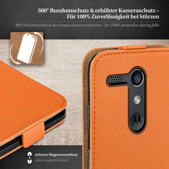 moex Flip Case Motorola Moto G Klapphülle Leder Optik – Weiteres Produktbild 3