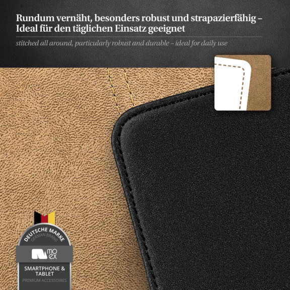 moex Flip Case Motorola Moto G30 Klapphülle Leder Optik – Weiteres Produktbild 5