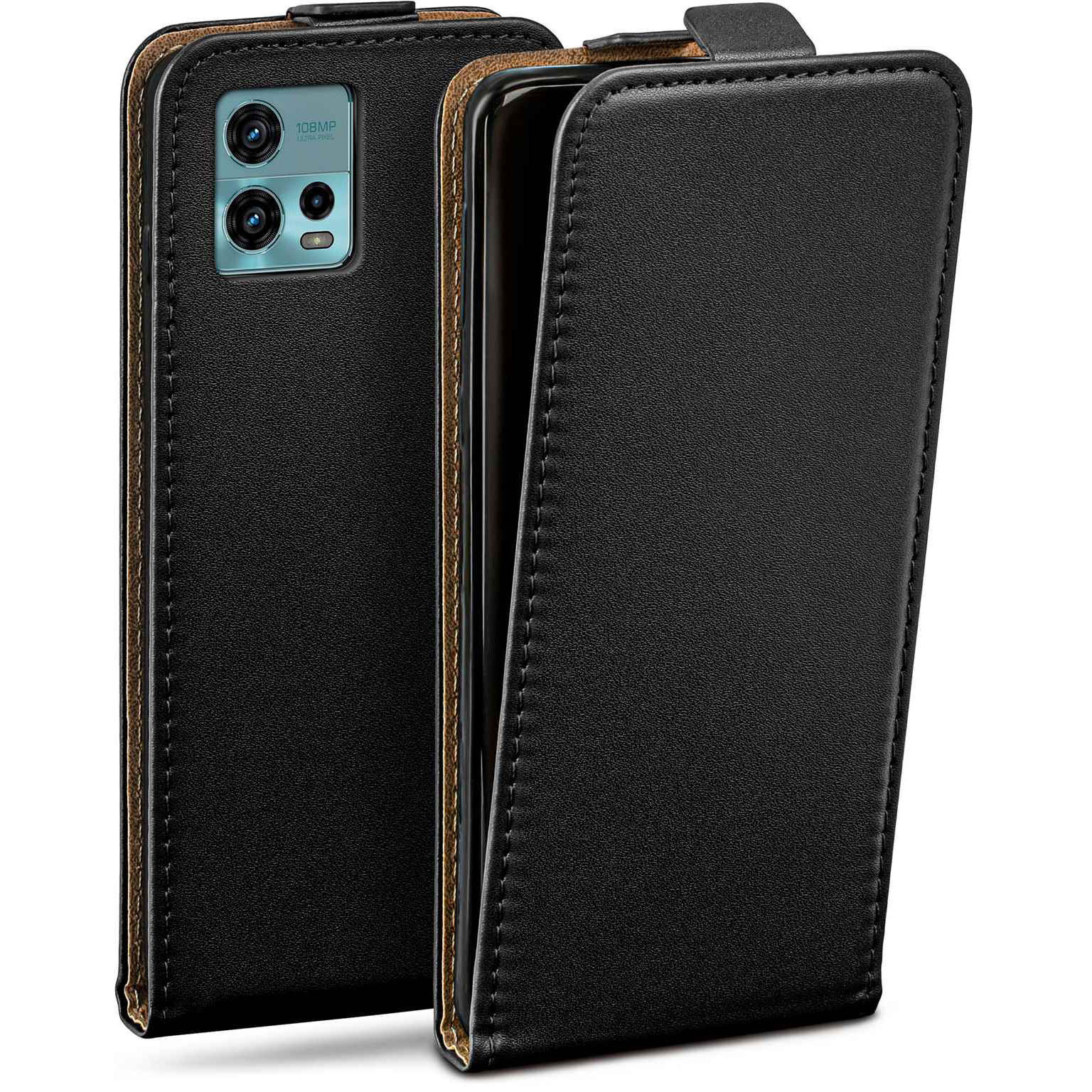 moex Flip Case Motorola Moto G72 Klapphülle Leder Optik – undefined