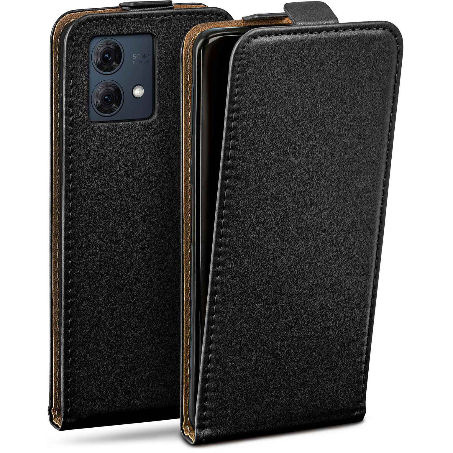 moex Flip Case Motorola Moto G84 5G Klapphülle Leder Optik – Weiteres Produktbild 1 moex Flip Case Motorola Moto G84 5G Klapphülle Leder Optik – Weiteres Produktbild 1
