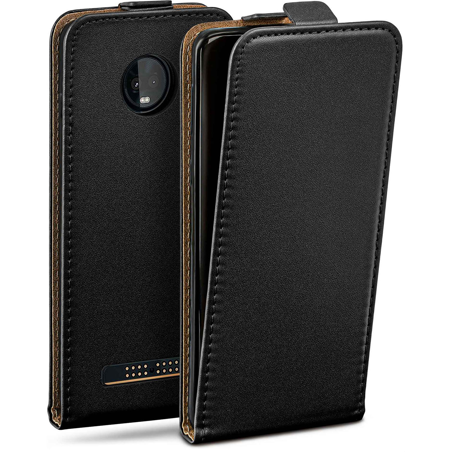moex Flip Case Motorola Moto Z3 Klapphülle Leder Optik – undefined