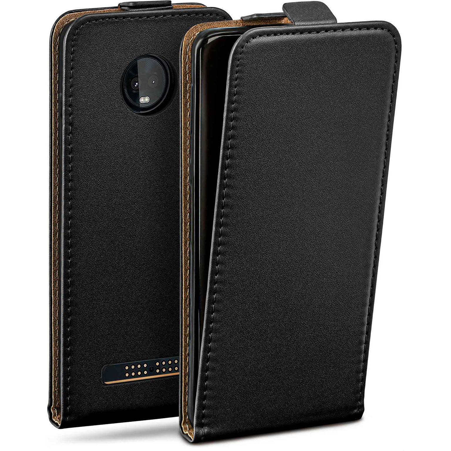 moex Flip Case Motorola Moto Z3 Play Klapphülle Leder Optik – undefined