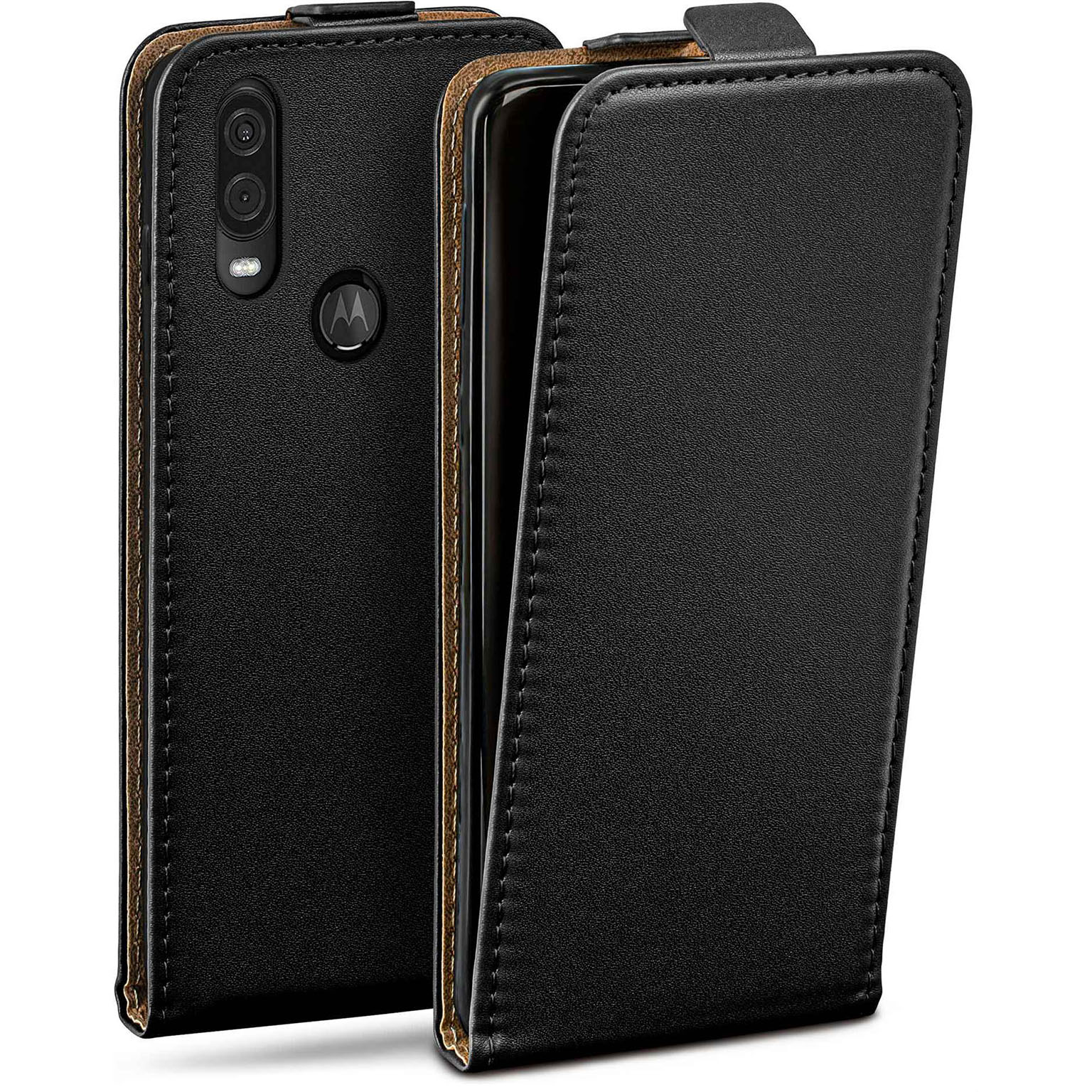 moex Flip Case Motorola One Vision Klapphülle Leder Optik – Weiteres Produktbild 1 moex Flip Case Motorola One Vision Klapphülle Leder Optik – Weiteres Produktbild 1