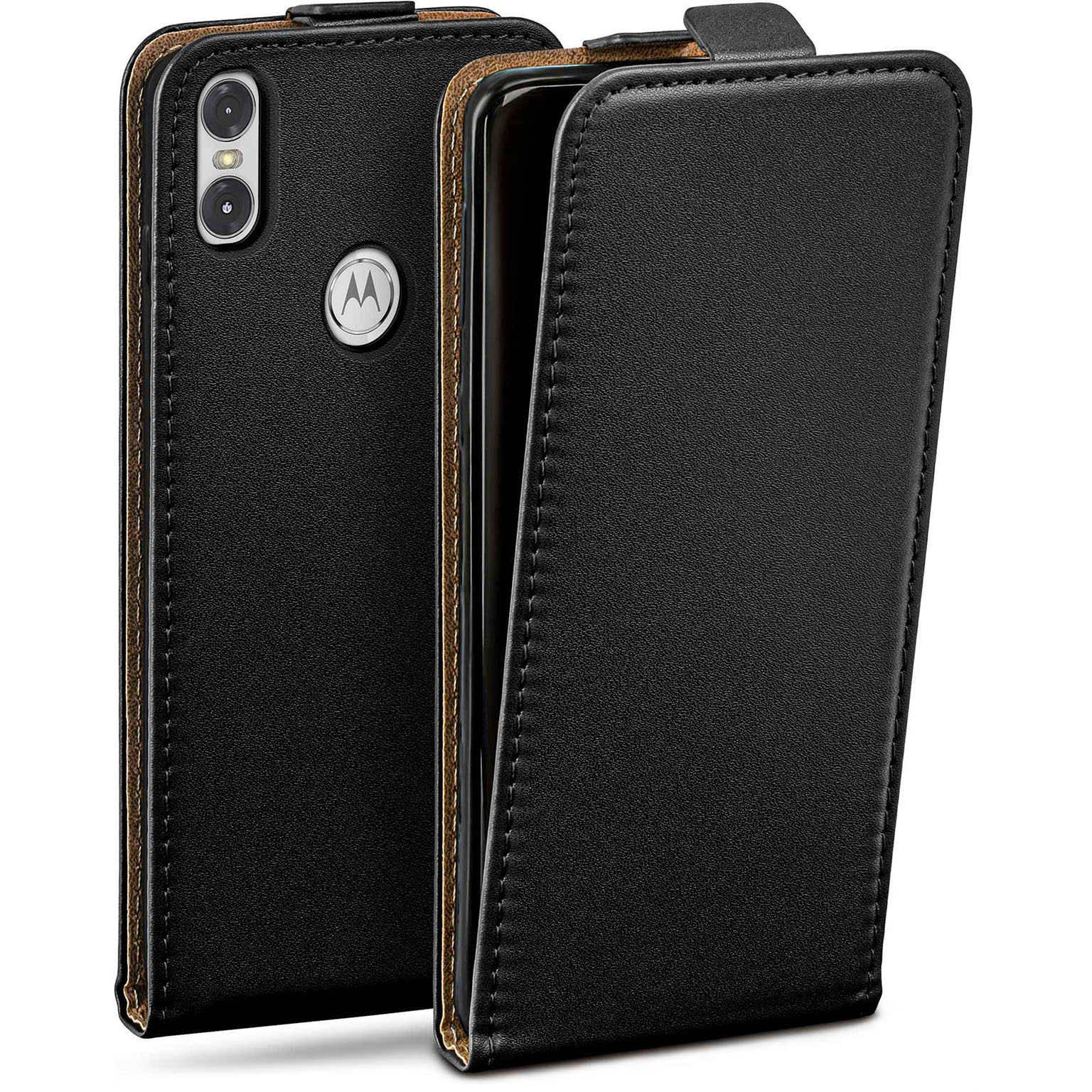 moex Flip Case Motorola One Klapphülle Leder Optik – Weiteres Produktbild 1 moex Flip Case Motorola One Klapphülle Leder Optik – Weiteres Produktbild 1