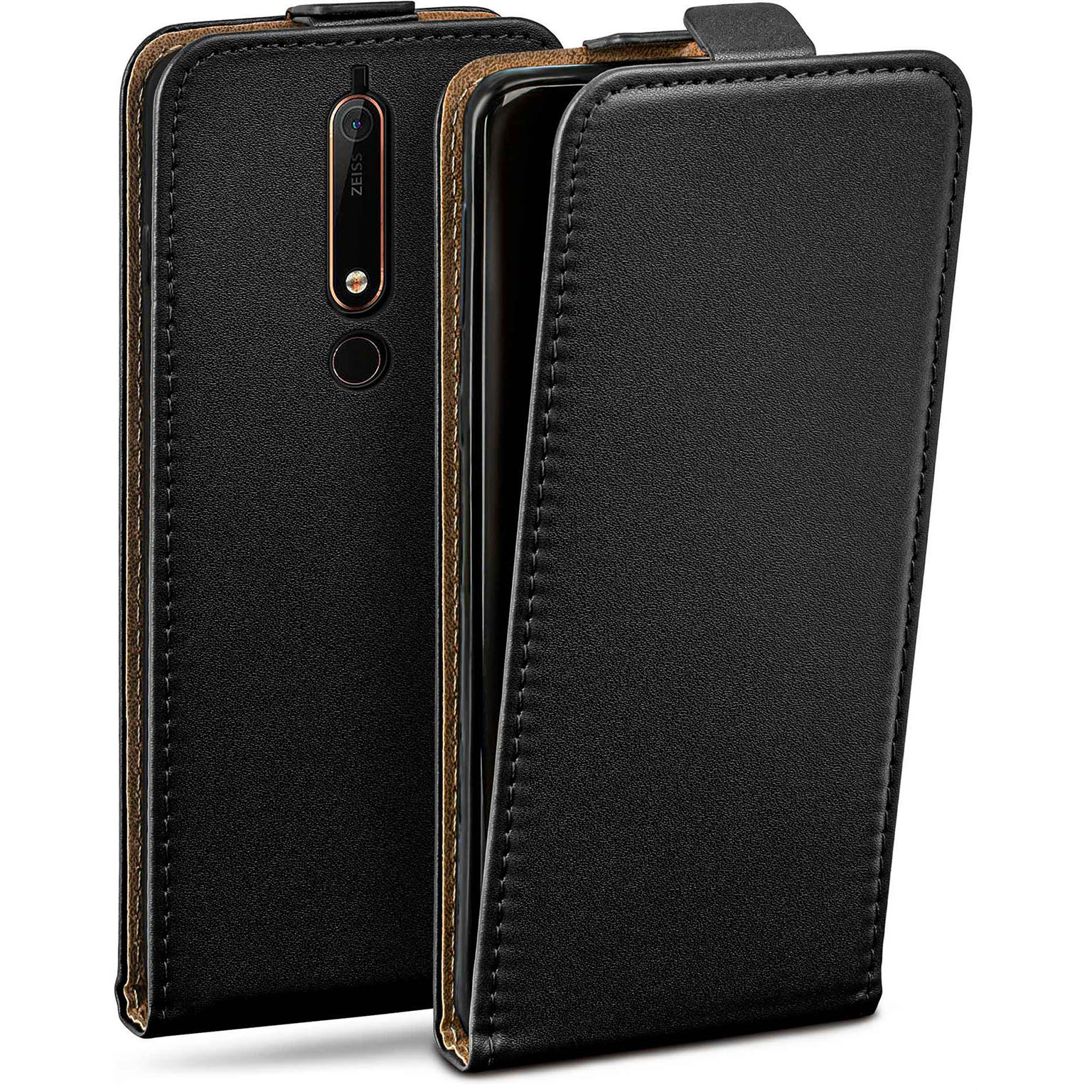 moex Flip Case Nokia 6.1 Klapphülle Leder Optik – Weiteres Produktbild 1 moex Flip Case Nokia 6.1 Klapphülle Leder Optik – Weiteres Produktbild 1
