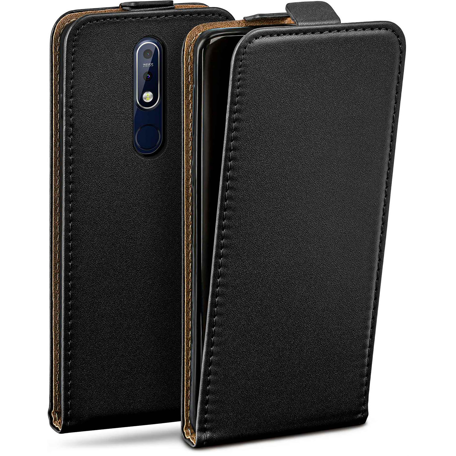 moex Flip Case Nokia 7.1 Klapphülle Leder Optik – undefined
