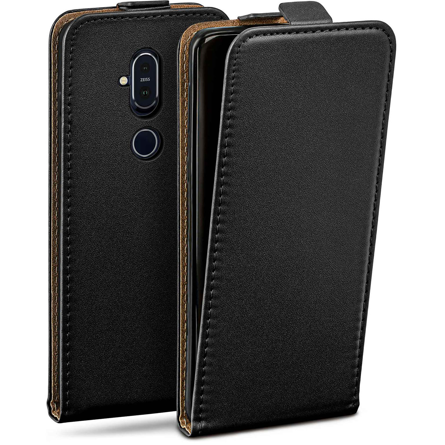 moex Flip Case Nokia 8.1 Klapphülle Leder Optik – undefined