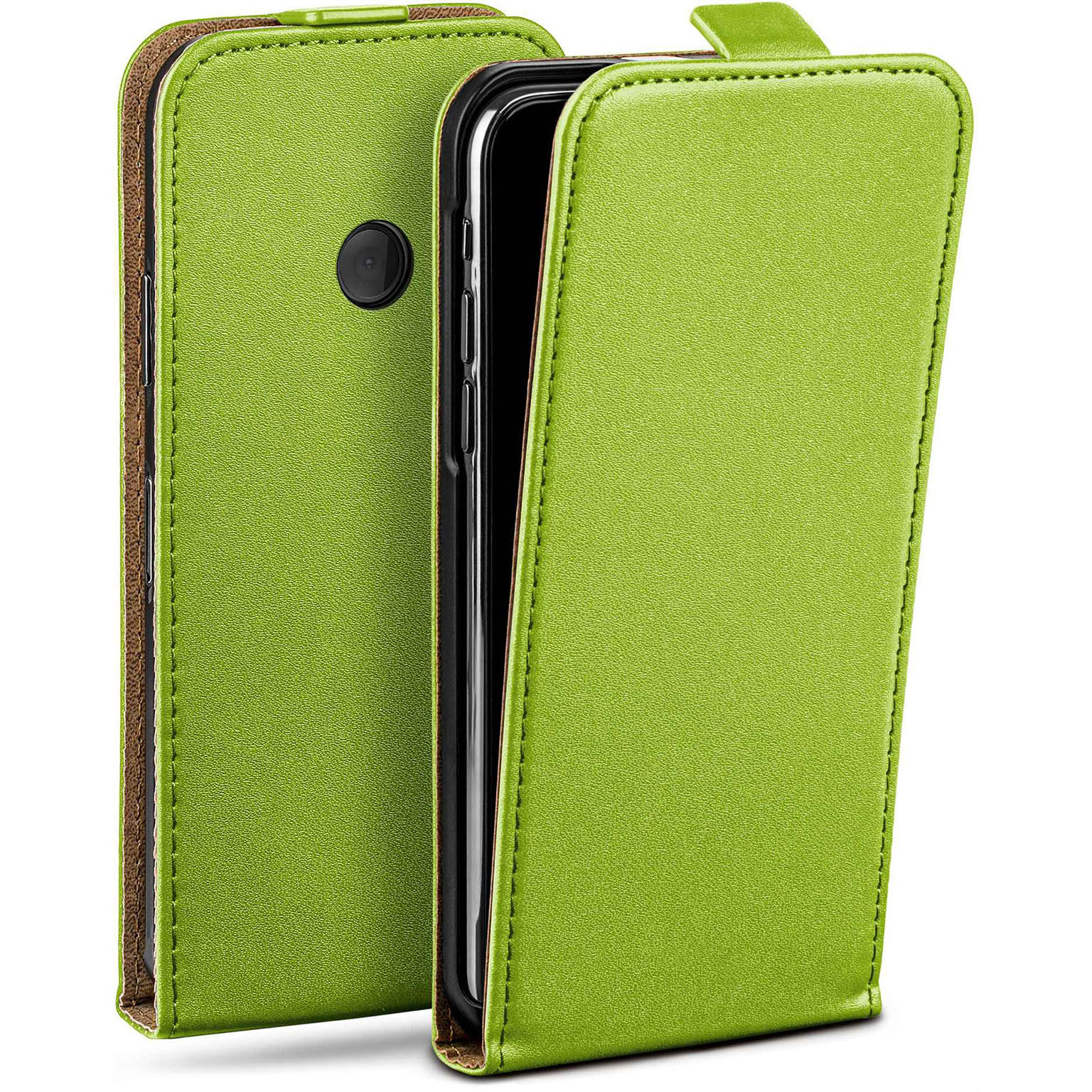 moex Flip Case Nokia Lumia 520 Klapphülle Leder Optik