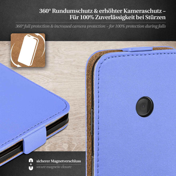 moex Flip Case Nokia Lumia 520 Klapphülle Leder Optik – Weiteres Produktbild 3