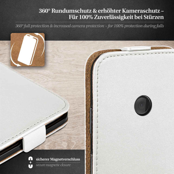 moex Flip Case Nokia Lumia 520 Klapphülle Leder Optik – Weiteres Produktbild 3 moex Flip Case Nokia Lumia 520 Klapphülle Leder Optik – Weiteres Produktbild 3