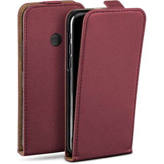 moex Flip Case Nokia Lumia 525 Klapphülle Leder Optik – Maroon-Red moex Flip Case Nokia Lumia 525 Klapphülle Leder Optik – Maroon-Red