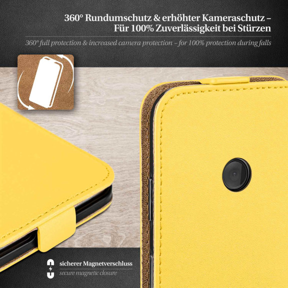 moex Flip Case Nokia Lumia 525 Klapphülle Leder Optik – Weiteres Produktbild 3
