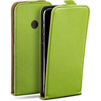 moex moex Flip Case Nokia Lumia 525 Klapphülle Leder Optik – Lime-Green