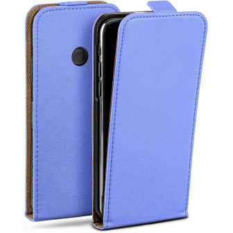 moex Flip Case Nokia Lumia 525 Klapphülle Leder Optik – Sky-Blue moex Flip Case Nokia Lumia 525 Klapphülle Leder Optik – Sky-Blue