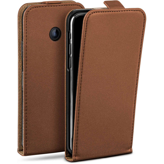 moex Flip Case Nokia Lumia 630 Klapphülle Leder Optik – Weiteres Produktbild 1 moex Flip Case Nokia Lumia 630 Klapphülle Leder Optik – Weiteres Produktbild 1