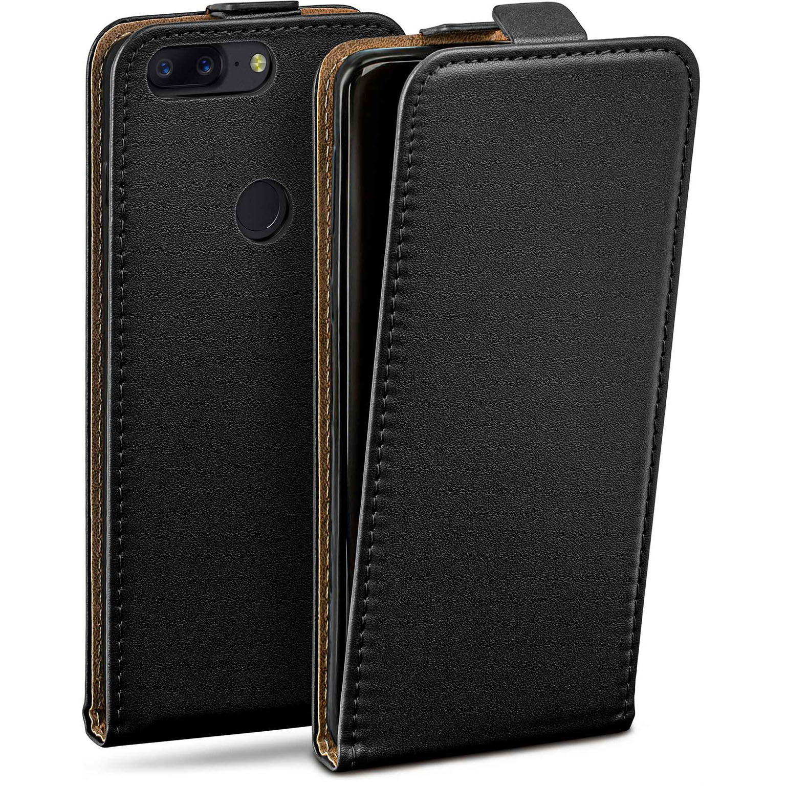 moex Flip Case OnePlus 5T Klapphülle Leder Optik – undefined