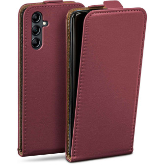 moex Flip Case Samsung Galaxy A14 (4G) Klapphülle Leder Optik – Maroon-Red moex Flip Case Samsung Galaxy A14 (4G) Klapphülle Leder Optik – Maroon-Red