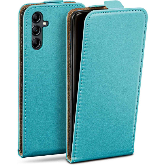 moex Flip Case Samsung Galaxy A14 5G Klapphülle Leder Optik – Weiteres Produktbild 1
