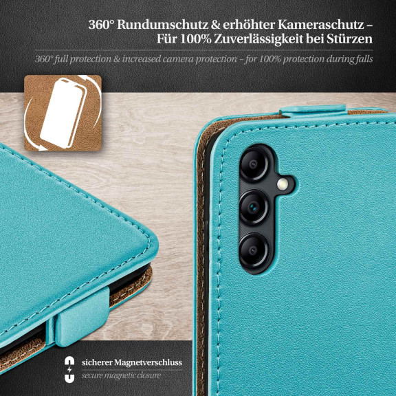 moex Flip Case Samsung Galaxy A14 5G Klapphülle Leder Optik – Weiteres Produktbild 3 moex Flip Case Samsung Galaxy A14 5G Klapphülle Leder Optik – Weiteres Produktbild 3