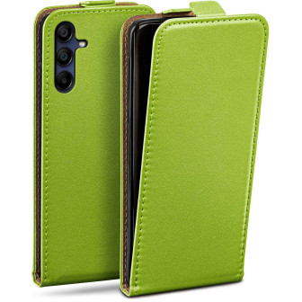 moex moex Flip Case Samsung Galaxy A15 5G Klapphülle Leder Optik – Lime-Green