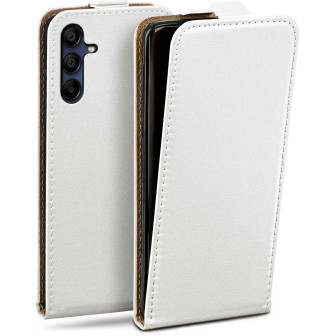 moex Flip Case Samsung Galaxy A15 5G Klapphülle Leder Optik – Pearl-White moex Flip Case Samsung Galaxy A15 5G Klapphülle Leder Optik – Pearl-White