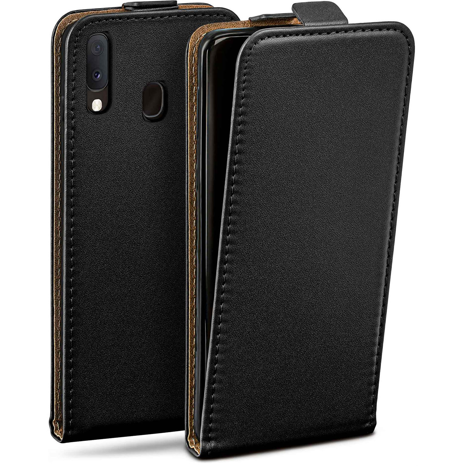moex Flip Case Samsung Galaxy A20e Klapphülle Leder Optik – undefined