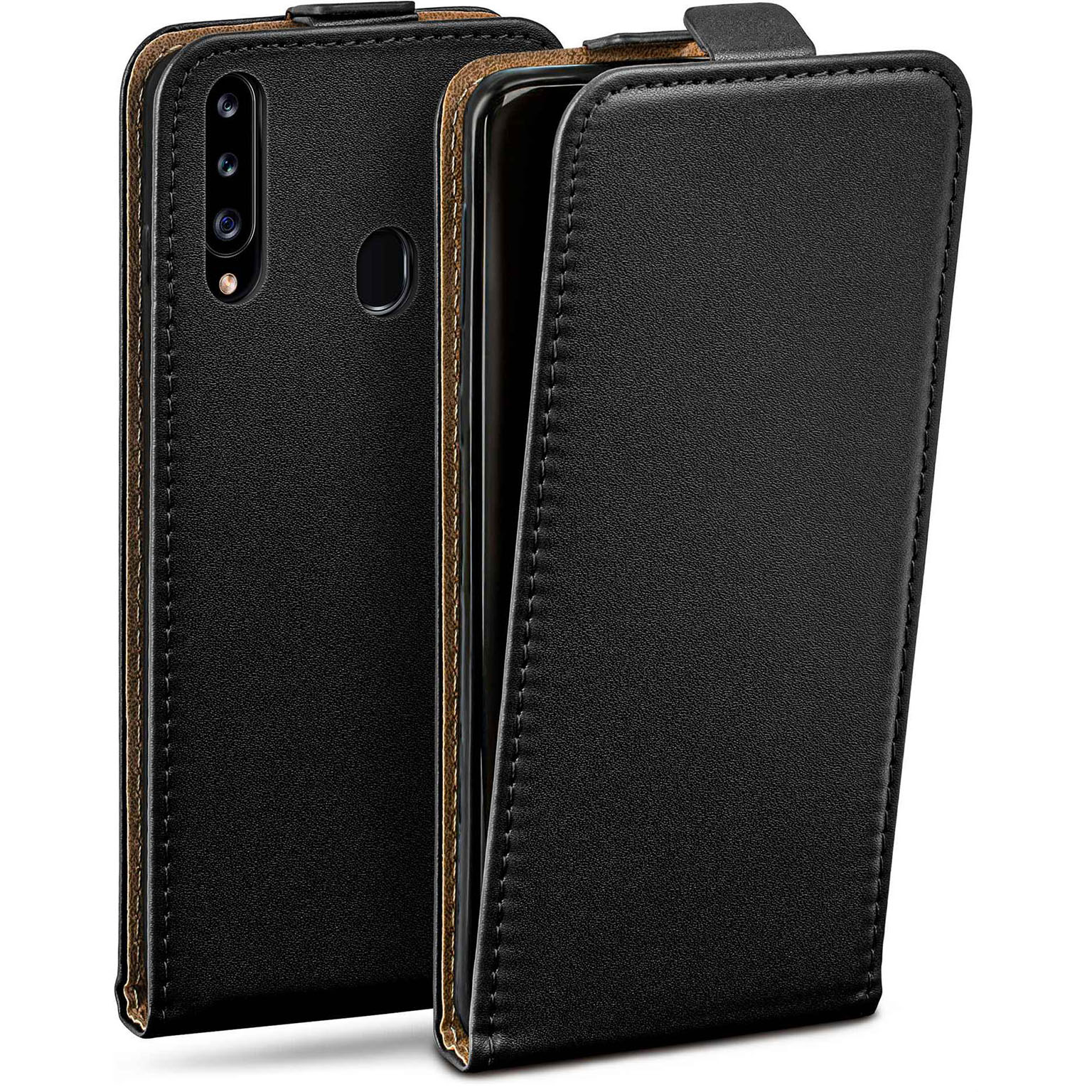 moex Flip Case Samsung Galaxy A20s Klapphülle Leder Optik – Weiteres Produktbild 1 moex Flip Case Samsung Galaxy A20s Klapphülle Leder Optik – Weiteres Produktbild 1