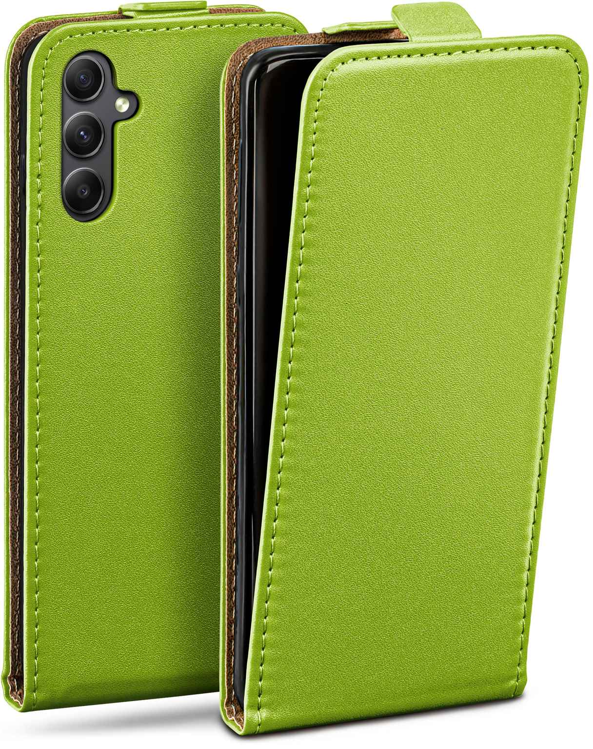 moex Flip Case Samsung Galaxy A34 5G Klapphülle Leder Optik – Weiteres Produktbild 1 moex Flip Case Samsung Galaxy A34 5G Klapphülle Leder Optik – Weiteres Produktbild 1