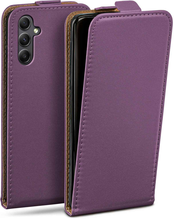 moex Flip Case Samsung Galaxy A34 5G Klapphülle Leder Optik – Weiteres Produktbild 1