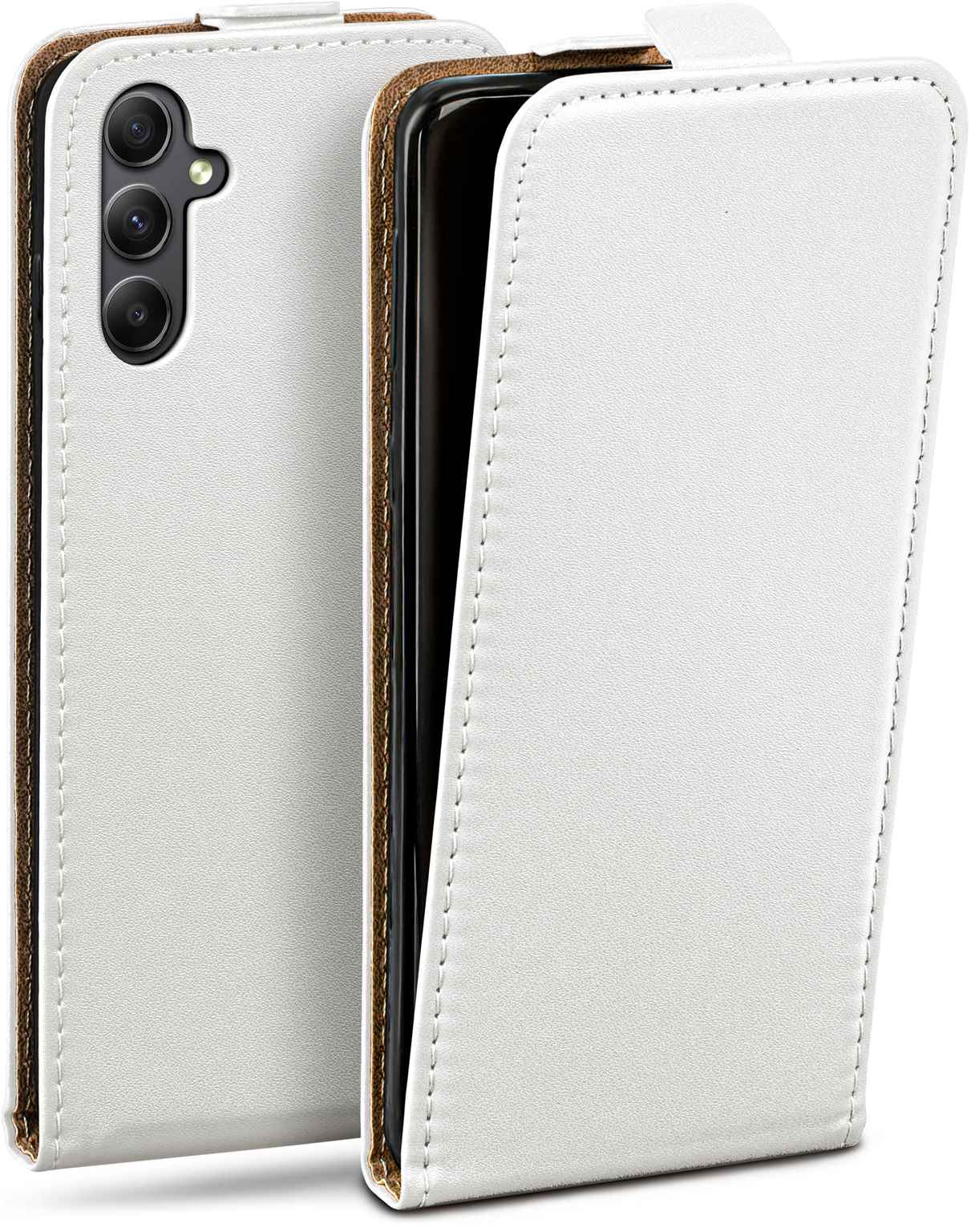 moex Flip Case Samsung Galaxy A34 5G Klapphülle Leder Optik – Weiteres Produktbild 1 moex Flip Case Samsung Galaxy A34 5G Klapphülle Leder Optik – Weiteres Produktbild 1
