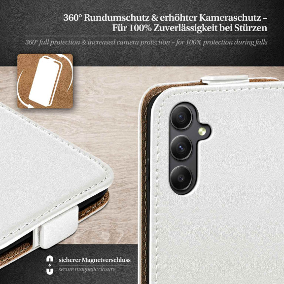 moex Flip Case Samsung Galaxy A34 5G Klapphülle Leder Optik – Weiteres Produktbild 3