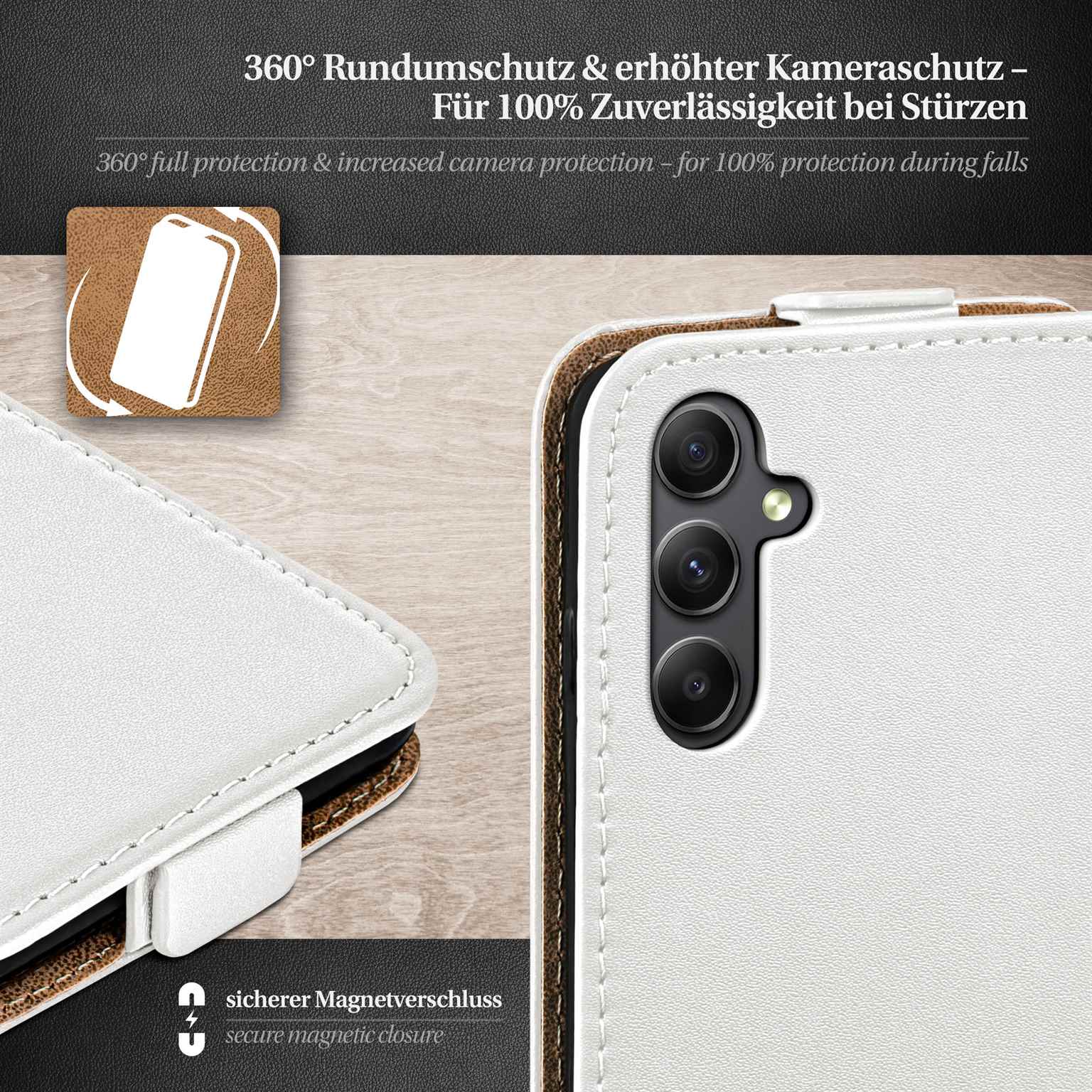 moex Flip Case Samsung Galaxy A34 5G Klapphülle Leder Optik – Weiteres Produktbild 3 moex Flip Case Samsung Galaxy A34 5G Klapphülle Leder Optik – Weiteres Produktbild 3